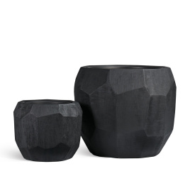 Кашпо TREEZ Effectory - Anthra - Design-многогранник - Антрацит