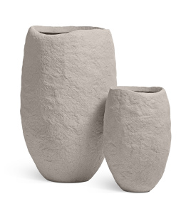 Кашпо TREEZ Effectory - Organic - Высокая чаша - Белый песок