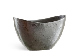 Кашпо TREEZ Effectory - Metal - Ваза-Лодка малая - Стальное серебро