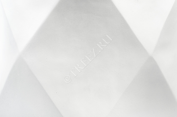 Кашпо TREEZ ERGO - Rombo - Низкая чаша-многогранник - Белый камень фото