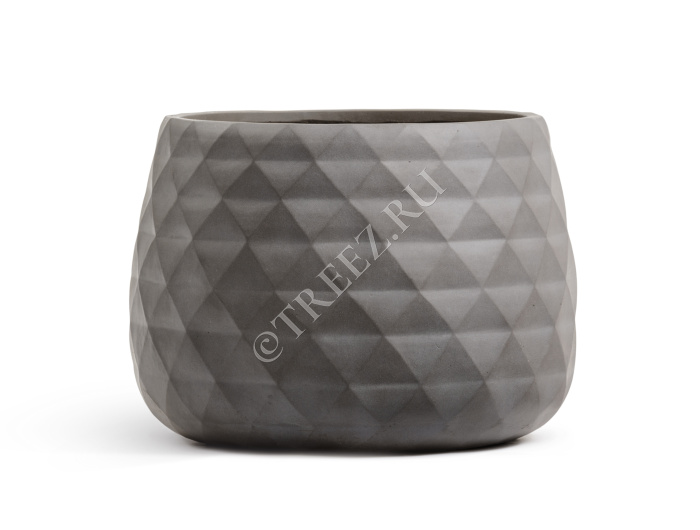 Кашпо TREEZ ERGO - Diamond - Низкая чаша - Мокко фото