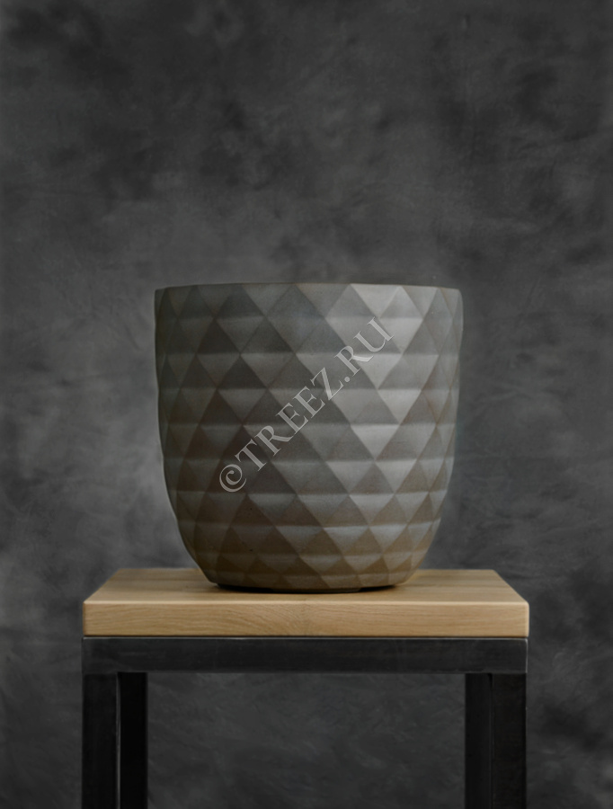 Кашпо TREEZ ERGO - Diamond - Чаша-конус - Мокко фото