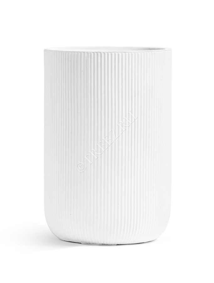 Кашпо TREEZ ERGO - Jet - Высокий цилиндр - Белый камень фото