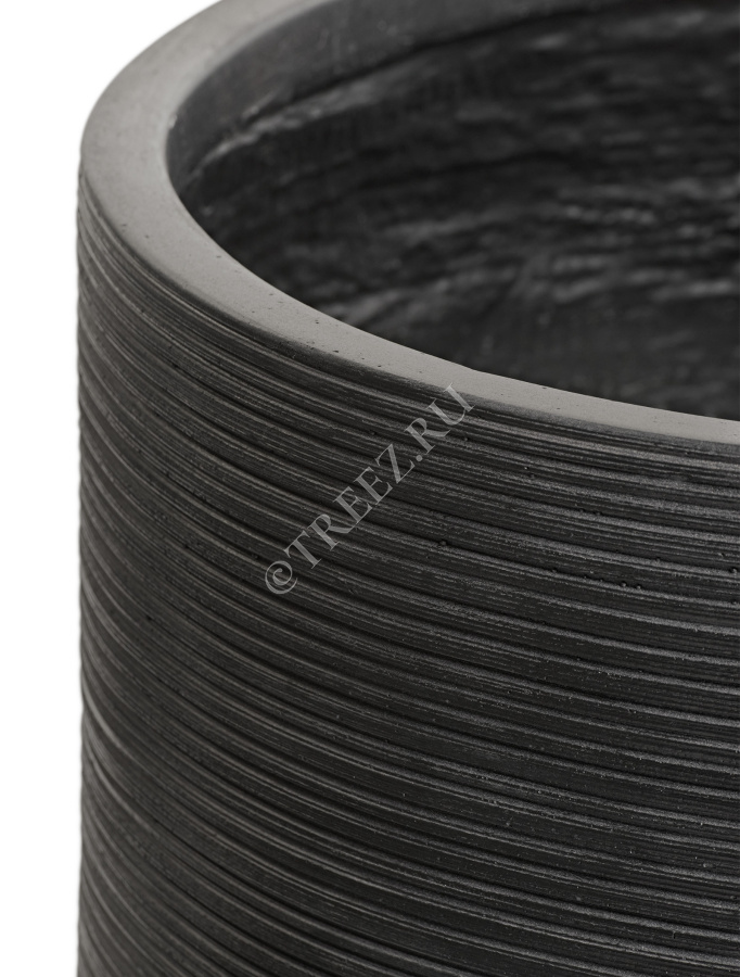 Кашпо TREEZ ERGO - TreeLine - Цилиндр - Антрацит фото