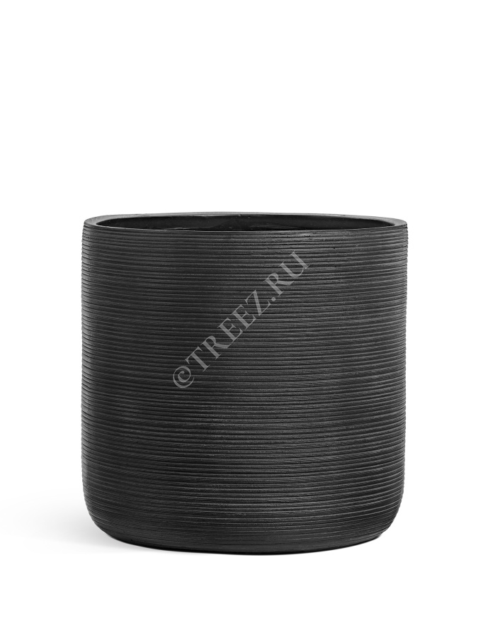 Кашпо TREEZ ERGO - TreeLine - Цилиндр - Антрацит фото