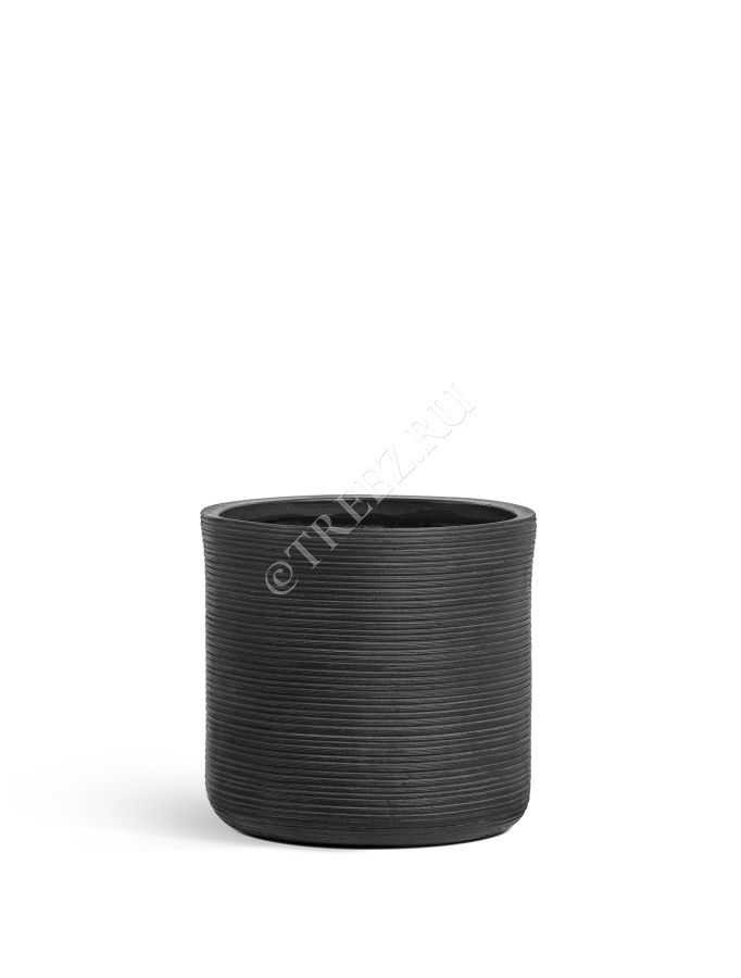 Кашпо TREEZ ERGO - TreeLine - Цилиндр - Антрацит фото