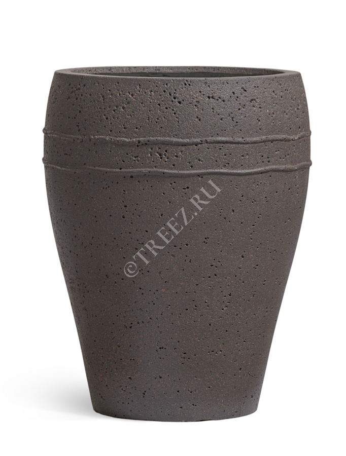 Кашпо TREEZ ERGO - Nero - Амфора - Чёрный туф фото