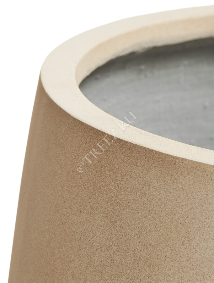Кашпо TREEZ ERGO - Fine Rock - Design-чаша - Песок тёплый беж фото