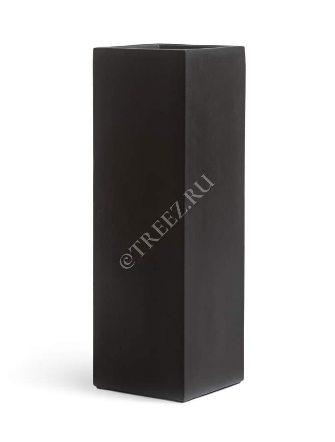Кашпо TREEZ Effectory - Black Stone - Высокий куб - Антрацит фото