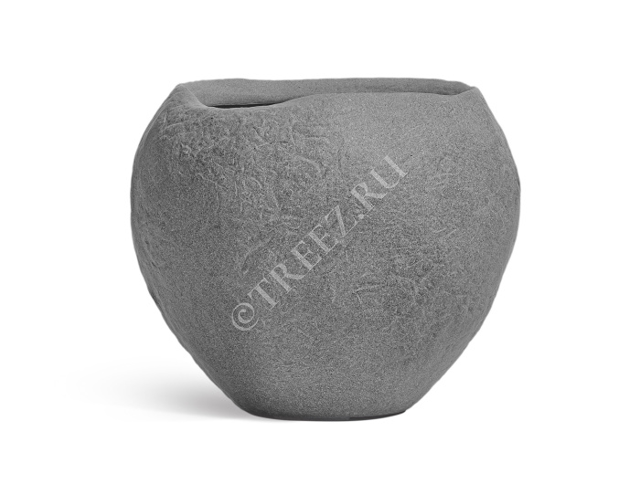 Кашпо TREEZ Effectory - Organic - Сфера - Серый ледник фото
