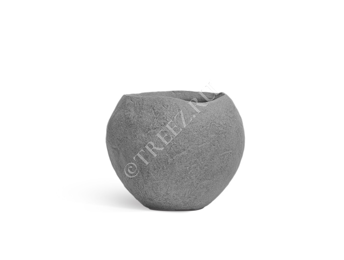 Кашпо TREEZ Effectory - Organic - Сфера - Серый ледник фото