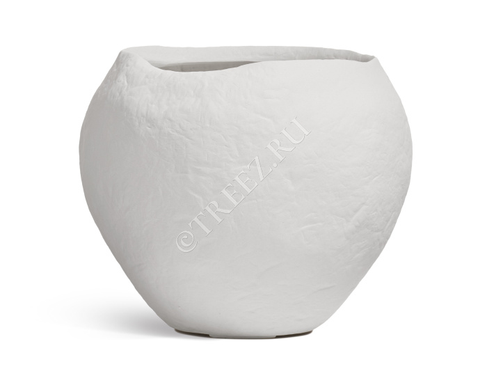 Кашпо TREEZ Effectory - Organic - Сфера - Белый камень фото