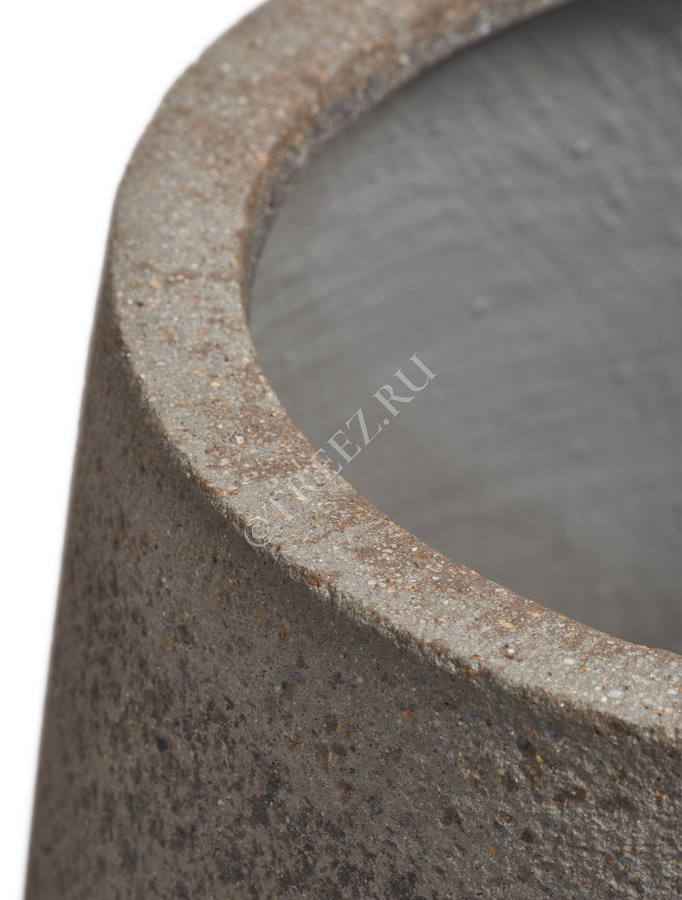 Кашпо TREEZ ERGO - Hard Rock - Трапециевидная чаша - Песок серый беж фото