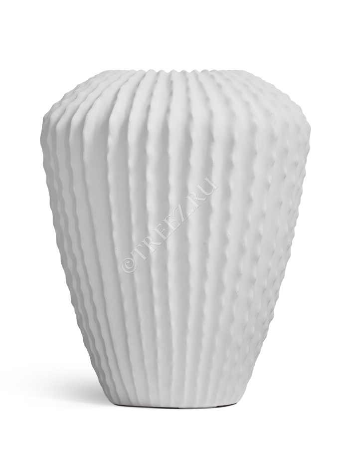 Кашпо TREEZ Effectory - Moho - Высокая Design-ваза - Белый камень фото