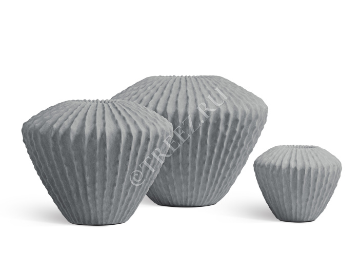 Кашпо TREEZ Effectory - Moho - Сферическая Design-ваза - Дымчато-серый песок фото