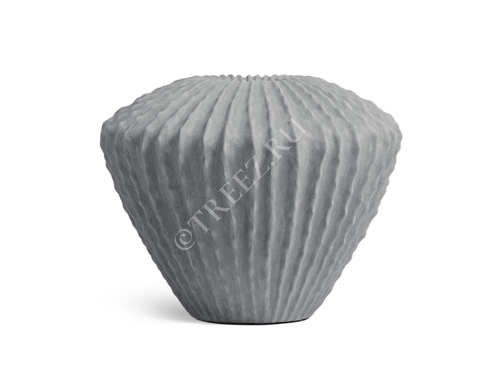 Кашпо TREEZ Effectory - Moho - Сферическая Design-ваза - Дымчато-серый песок фото