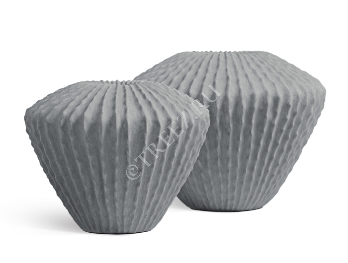 Кашпо TREEZ Effectory - Moho - Сферическая Design-ваза - Дымчато-серый песок фото