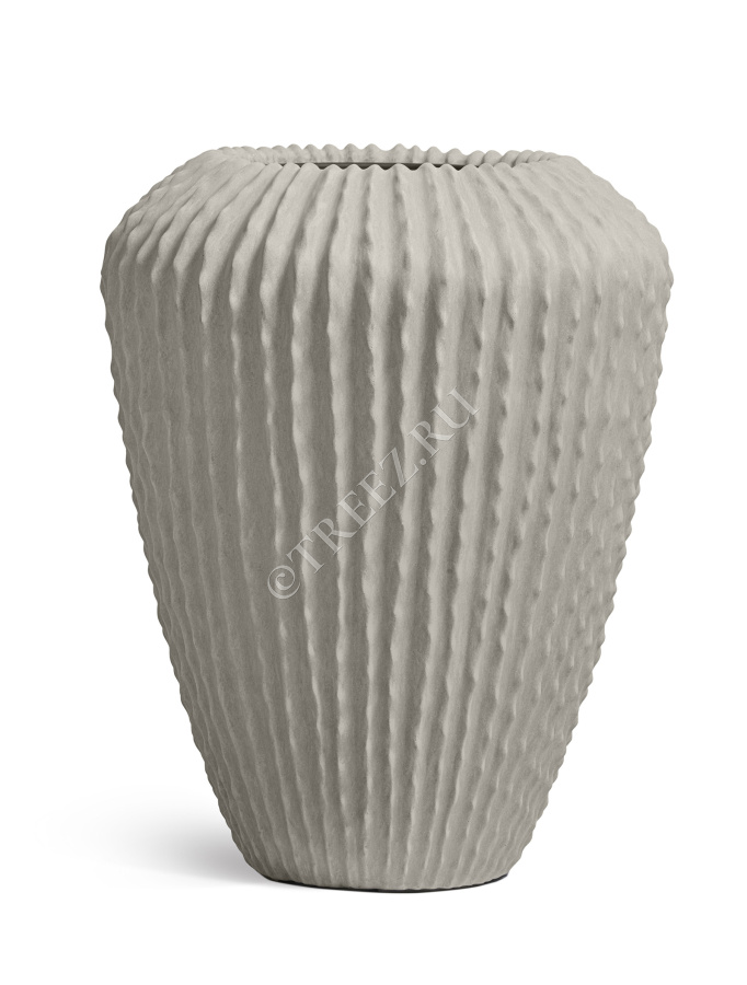 Кашпо TREEZ Effectory - Moho - Высокий Design-конус - Белый песок фото