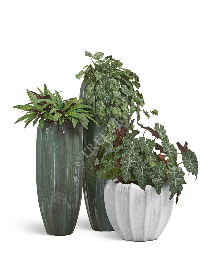 Кашпо TREEZ Effectory - Aura - Чаша - Жемчужный лак фото