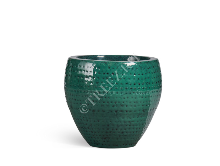 Кашпо TREEZ Effectory - Ron - Чаша Classic - Зелёно-голубой Нефрит (эмаль) фото