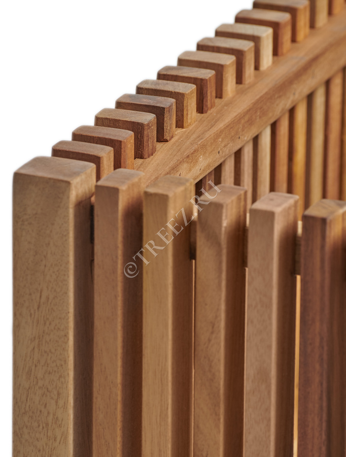 Кашпо TREEZ Effectory - Timberline - Низкий дивайдер - Тёмное дерево фото