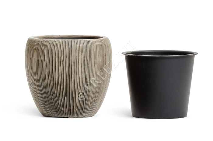 Кашпо TREEZ Effectory - Wow - Конус-Чаша - Капучино фото