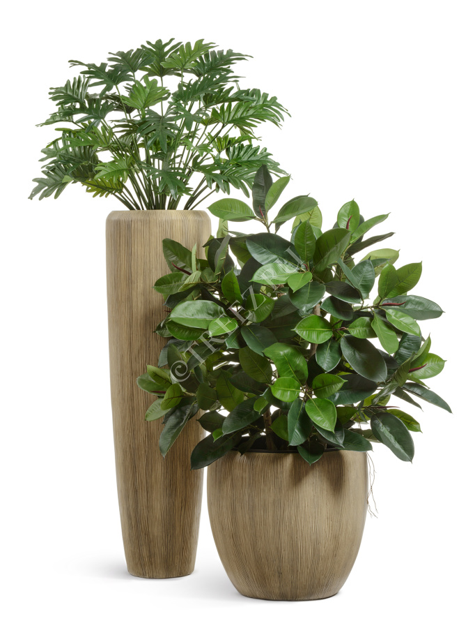 Кашпо TREEZ Effectory - Wow - Высокий конус Design - Песчаная дюна фото