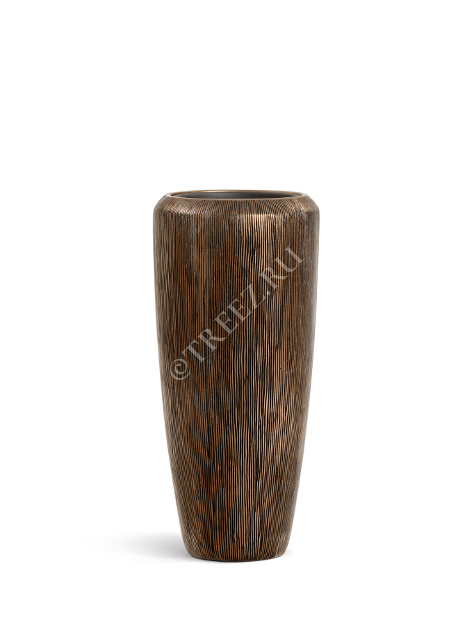 Кашпо TREEZ Effectory - Wow - Высокий конус Design - Тёмное матовое золото фото