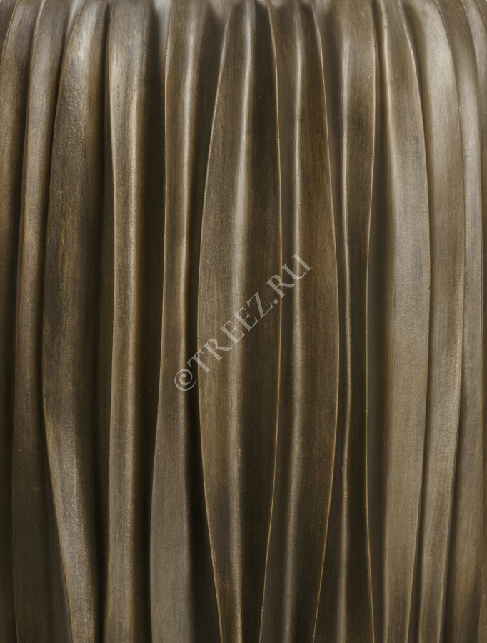 Кашпо TREEZ Effectory - Metal - Высокий конус Giant Design Wave - Чернёная бронза фото