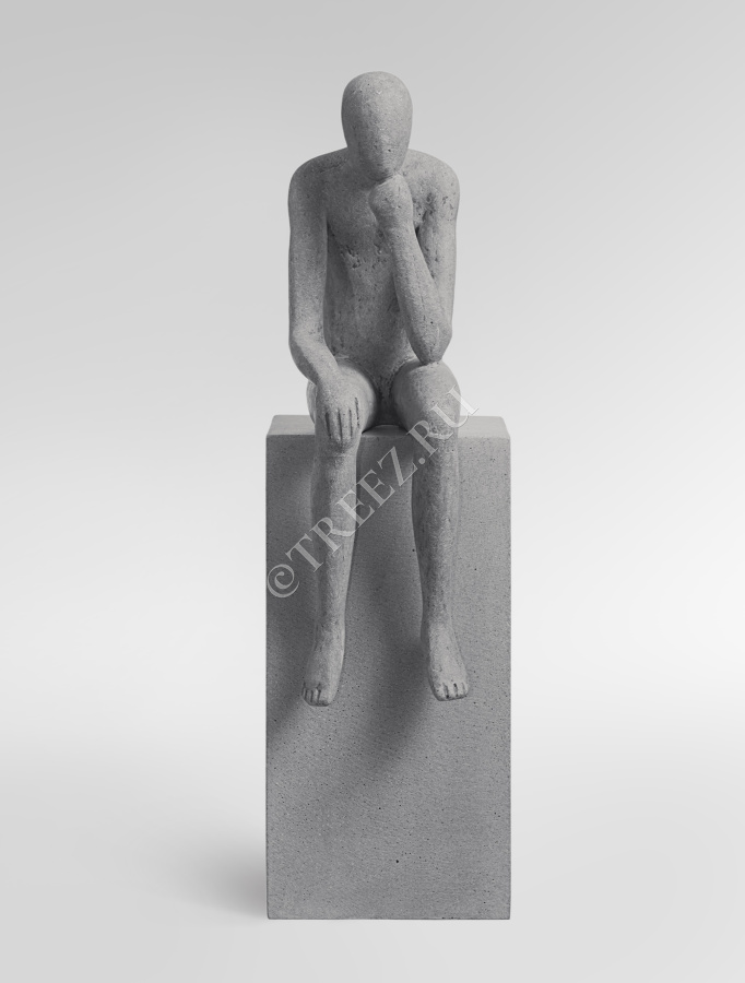 Скульптура TREEZ Effectory - Philosopher's Stone - Размышления о жизни - Дымчато-серый песок фото