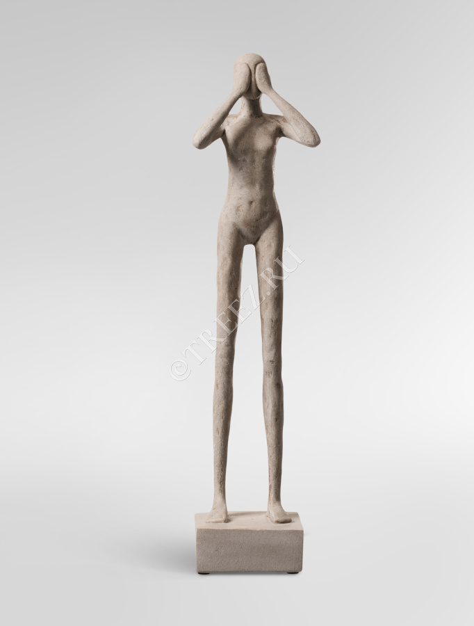 Скульптура TREEZ Effectory - Philosopher's Stone - Триптих "Недеяние зла" - Белый песок фото