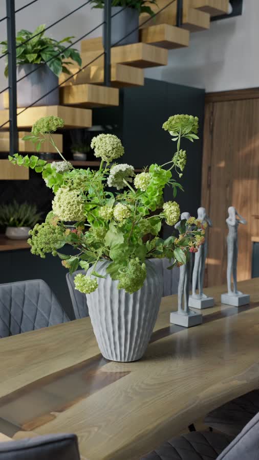 Композиция "Flower Inspiration" в вазе Moho дымчато-серый песок (ELE) фото