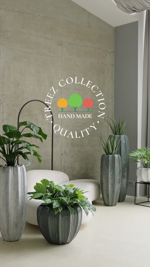 Кашпо TREEZ Effectory - Aura - Низкая Design-чаша - Жемчужный лак фото