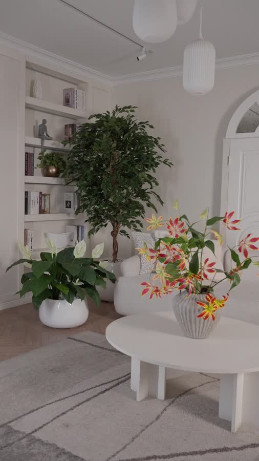 Кашпо TREEZ Effectory - Gloss - Design-Чаша - Белый глянцевый лак фото